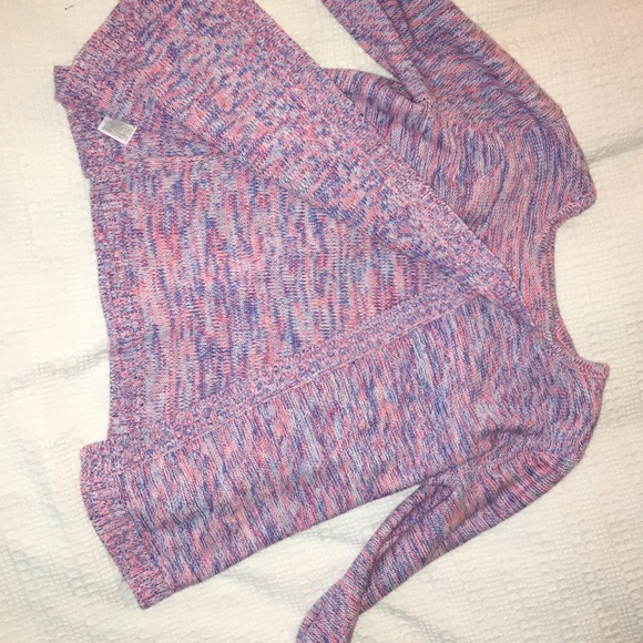 Pink&Blue knit sweater with slit in back - Picture 5 of 5